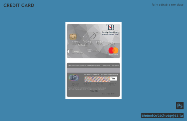 Tunisia International Tunisia Bank National Platinum Mastercard – Beispielvorschau